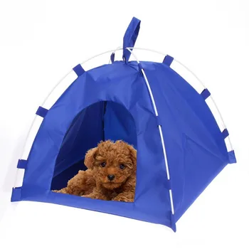 Cat Puppy Tent House Pet Dog Kennel Folding Cat Bed Cage for Indoor Outdoor Traveling Camping Beach Sun Shelter Play Mat