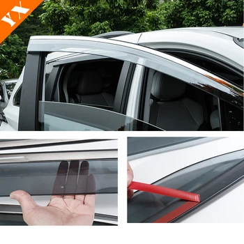 Chrome Trim Car Window Sun Shade Anti Rain Decoration Protector Sticker Cover Garnish For Toyota SIENNA 2021-2023