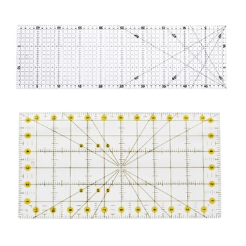 Clear Quilting Шаблон Прецизно отпечатани измервателни линии Решетки за DIY занаяти Dropship