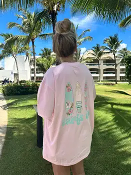 Coconut Girl риза Извънгабаритна тениска Дамско естетическо облекло Естетическо облекло Модно облекло Y2K риза