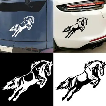 Cool Fashion Running Horse Car Body Window Bumper Decal Reflective Sticker Decor Car Exterior Accessories Supplies Products