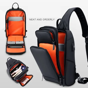 Crossbody чанта за USB зареждане мъже рамо спортни висококачествени пратеник мъжки водоустойчив кратко пътуване гърдите чанта пакет раници