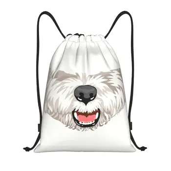 Cute West Highland White Terrier Dog Drawstring Backpack Bags Sports Sackpack Sacks for Shopping