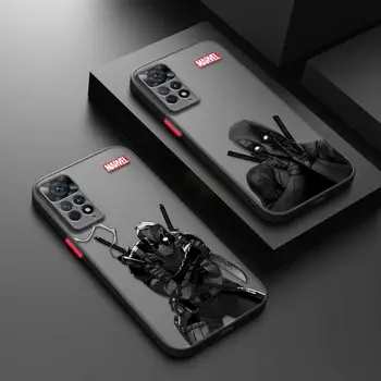 Deadpool Калъф за телефон Marvel за Redmi Note 12 11 11T 11S 10 9 8 7 8T 9S 9T Pro Plus 9C 9A 10C 10S 12C K40 Matte Capa