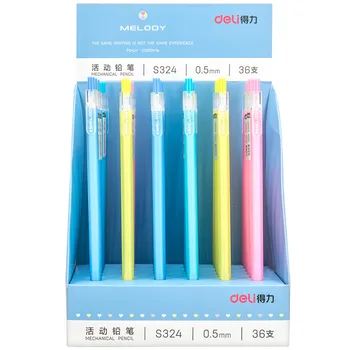 Deli 36pcs Kawaii тънкибонбони цвят механични моливи за училищни пособия корейски канцеларски материали сладък моливи деца писане рисунка