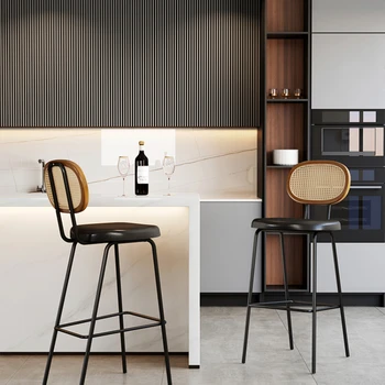 Design Nordic бар столове акцент висока табуретка рецепция брояч бар столове модерен метал минималистичен Poltrona мебели за дома