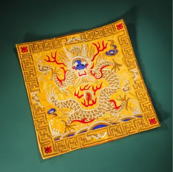 Dharma подложка за инструменти, тибетска тантра, национални консумативи, пламък дракон играе с мъниста, звънец, камбана чукало кърпа подложка, база подложка на Bu