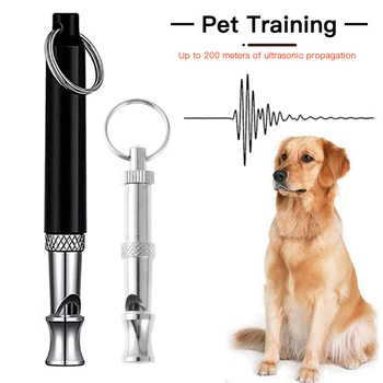 Dog Whistle Dog Trainings Консумативи за спиране на лаенето Контрол на кората за обучение на кучета Възпираща свирка Регулируем звук на свирката