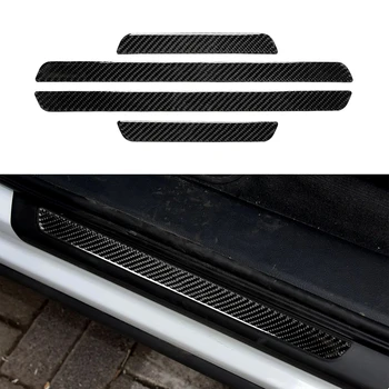 Door Sill Welcome Pedal Decal Декоративно покритие за Audi Q7 SQ7 4M 2016 2017 2018 2019 Аксесоари за интериора на автомобила Carbon Fiber