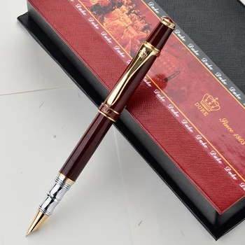Duke Red & Golden Metal EF Nib 0.38mm Fountain Pen Classic Writing Ink Pen GF007