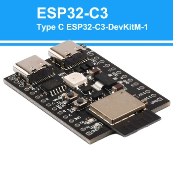 ESP32-C3 WiFi+BT съвместим Интернет на нещата Dual Type-C Development Board Core Board ESP32-C3-DevKitM-1 За Arduino