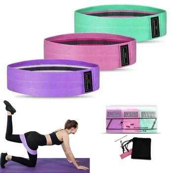 Fabric Resistance Hip Bands Set with 3 Resistance Levels Anti-slip Squats Expander for Workout Booty Bands Йога Пилат Фитнес