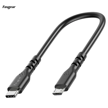 Fasgear USB C към Micro USB 2.0 кабел тип C към микро USB кабел Съвместим с MacBook Pro / Air |Банка за захранване|PS4 / X-кутия контролер