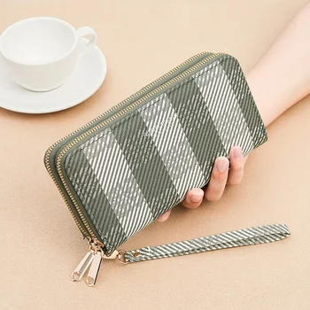 Fashion Splicing Purse Women's Advanced Sense New Fashion Long Zipper Wallet Large Capacity Multi-functional Purse