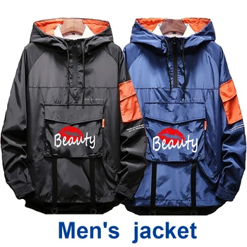 Fashion мъжки пуловер качулка водоустойчив лек ветроупорен яке мъжки открит спортно яке мъжки японски спортно яке