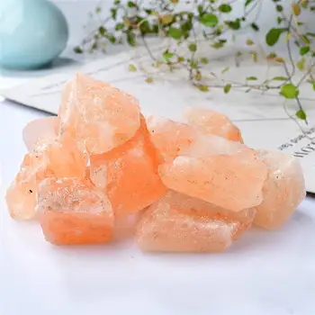 Fengshui естествен кварц насипни сурови лечебни кристали оранжева сол камък груб за декорация на дома