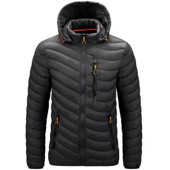 Fleece Winter Down Jacket Hooded Coats Outdoor Sports Hiking Camping Trekking Thermal Breathable Warm Windbreaker Jackets 6XL