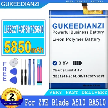 GUKEEDIANZI Резервна батерия, 5850mAh, Li3822T43P8h725640 за ZTE Blade A510 BA510 Big Power Battery