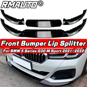 Gloss Black Painted G30 Lip FD Style Front Bumper Lip Splitter Spolier Diffuser Body Kit For BMW 5 Series G30 M Sport 2021-2022