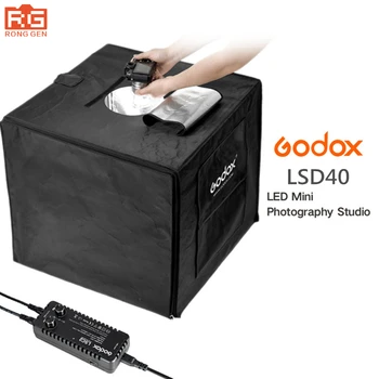 Godox 40cm x 40cm LSD40 преносим сгъваем фото студио Softbox светлина стая кутия настолна стрелба палатка вградена в LED светлина мека кутия