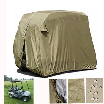 Golf Cart Cover Golf Cart Rain Cover Waterproof S / M / L 4 Пътнически всесезонни защитни колички Аксесоари за повечето голф колички