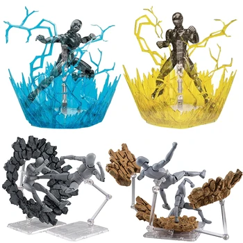 Ground Fissure Explosion Platform Impact Effect Model Action Figure One Piece Ace Fire Scenes Toys Special Effect Stand Base Toy