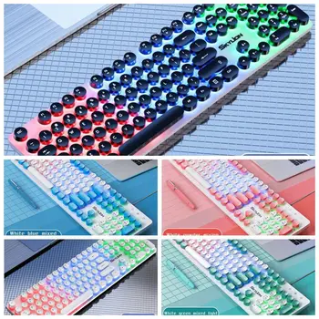 H300 цветно осветление 104 клавиша осветление гейминг клавиатура осветена клавиатура H300 кабелна клавиатура 104 клавиша мембрана клавиатура