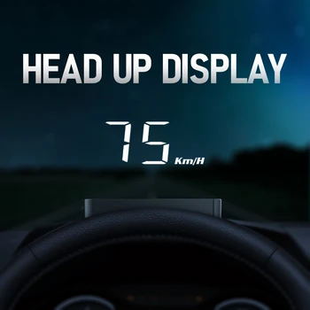 H90S Hud Head Up дисплей Проектор на предното стъкло Монтиран на автомобил OBD шофиране компютър с висока разделителна способност скорост на водата напрежение