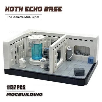 Hoth Echo Base Медицински залив Diorama MOC строителни блокове DIY монтаж технология тухли колекция модел играчки Коледа подаръци