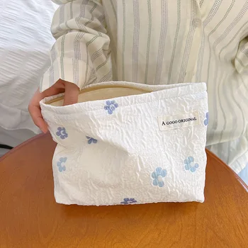 Ins мода прост грим чанта голям капацитет грижа за кожата тоалетни принадлежности организатор пътуване преносими козметични чанта за съхранение съединител торбичка