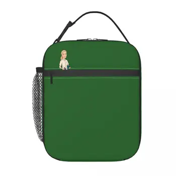 Jane Goodall - Young Jane Goodall - Green Background One Lunchbag