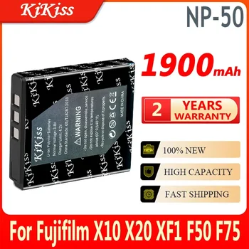 KiKiss Батерия NP-50 NP50 1900mAh За Fujifilm X10 X20 XF1 F50 F75 KLIC-7004 KLIC-7004 K7004 D-Li68 Батерия с висок капацитет