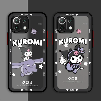 Kuromi Cartoon Cool матов калъф за Xiaomi Redmi Note 10 11 12 8 9S 9 12C 10C 9A 9C K40 силиконов мек капак за телефон