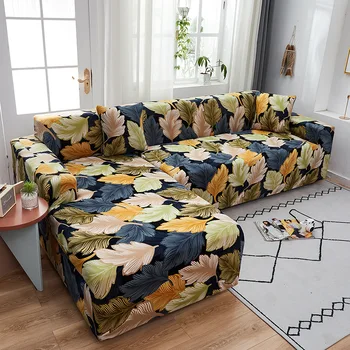 L-форма 1/2/3/4 Седалки диван капак листа модел отпечатани Slipcover за диван трайни пълна обвивка разтеглив кушион капак