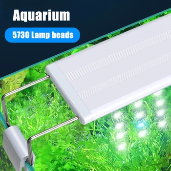 LED синьо бяло риба резервоар лампа лампа трева резервоар лампа аквариум лампа енергоспестяващо осветление водни растения нарастваща светлина