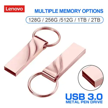 Lenovo 2TB USB флаш памети Високоскоростен USB 3.0 метален Pendrive 256GB 512GB Memoria USB преносимо устройство за писалка с ключодържател за компютър