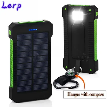 Lerp- Банка за зареждане на слънчева енергия 30000mAh Преносимо универсално мобилно захранване