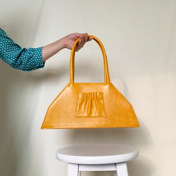 MEDIOW чанти за жени Луксозни дизайнерски портмонета Ретро PU кожа масло восък кожа материал неправилна голяма чанта рамо подмишниците