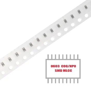 MY GROUP 100PCS SMD MLCC CAP CER 150PF 100V C0G/NP0 0603 Многослойни керамични кондензатори за повърхностен монтаж в наличност