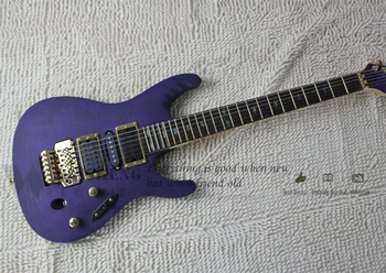 Matte Purple Electric Guitar Ultra-thin Guitar Mahogany Body Maple Rosewood Fingerboard Mother Shell Inlay Tremolo Bridge