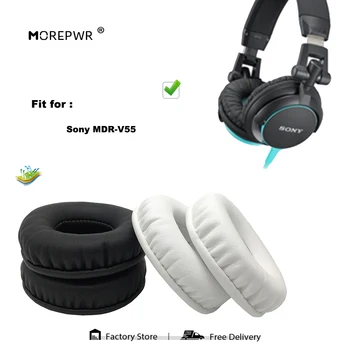 Morepwr Нов ъпгрейд подмяна наушници подложки за Sony MDR-V55 слушалки части кожена възглавница кадифе антифа ръкав капак