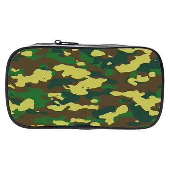 NEW камуфлажен молив чанта тактически цип торбичка козметична чанта армия зелен грим Camo цветове случай молив кутия училищни пособия