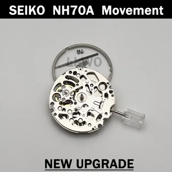 NH70A Движение Seiko Работа NH70 Автоматично навиване 24 скъпоценни камъни Механичен часовник модификация резервни части замени NH72