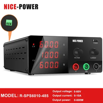 NICE-POWER Висока мощност 60V 10A DC комутационно захранване 30V 20A 15V 40A цифров регулатор на напрежението Тест за изгаряне на батерията