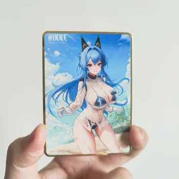 New Diy Self Made The Goddess of Victory Swimsuit Collection Card Metal Bookmark Card Game Anime Card Gift Toys