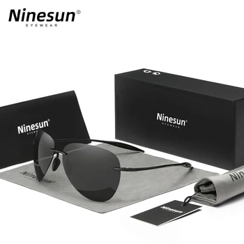 Ninesun Fashion Rimless слънчеви очила Мъже Ultralight TR90 Висококачествени кръгли очила за защита на очите без рамки Жени Oculos Feminino