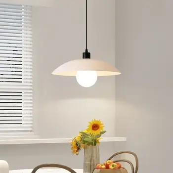 Nordic LED висулка лампа минималистичен бял 1/2/3 главата светлина за хол маса за хранене спалня проучване бар дома декоративно приспособление