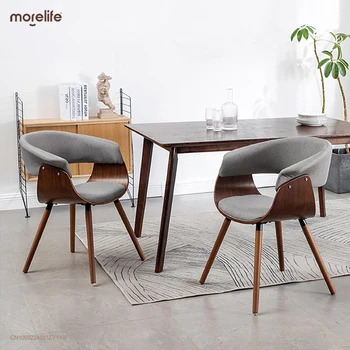 Nordic стил масивно дърво трапезен стол домакинство италиански модерен прост светлина луксозен изкуствена кожа отдих трапезария столове мебели