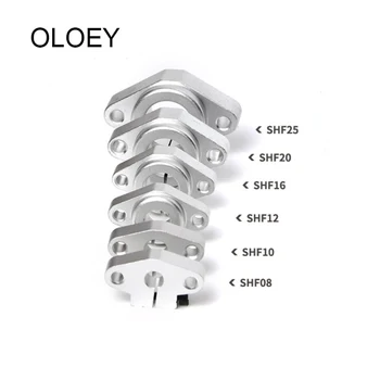 OLOEY 2PCS SHF8 SHF10 SHF12 SHF16 8 10mm 12mm 16mm Алуминиева линейна пръчка Rail Shaft Поддръжка за CNC рутер Таблица 3D принтер Част