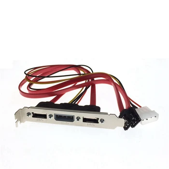 PC DIY SATA Към ESATA и 4Pin IDE Molex мощност PCI скоба слот кабел пълна височина профил за външен твърд диск